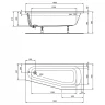 Акриловая ванна Ideal Standard Hotline 160х70 R K276101 цвет Euro White / Евробелый