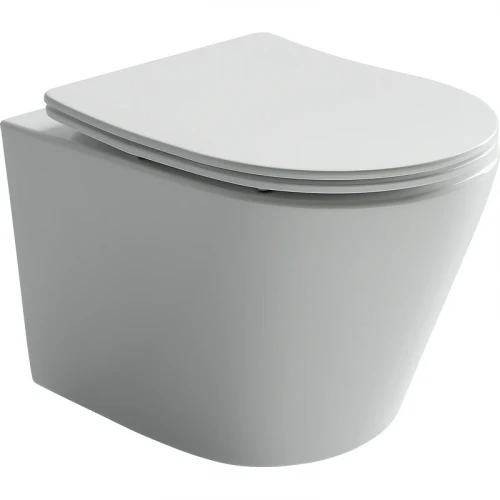 Комплект унитаза с инсталляцией Ceramicanova Balearica CN6000_1001W_1000 с сиденьем Микролифт и Белой клавишей смыва фарфор подвесной