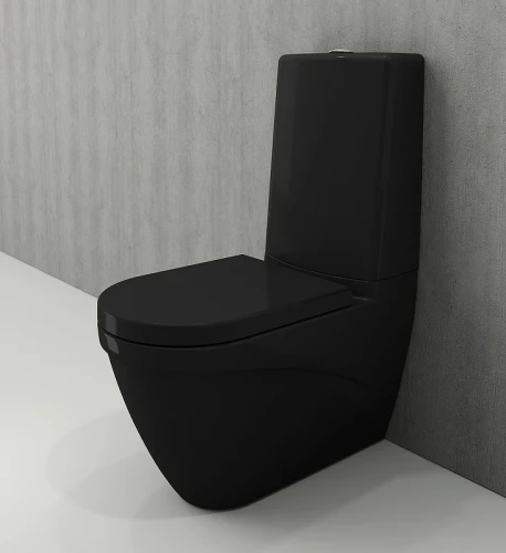 Унитаз компакт Bocchi Taormina 1017-005-0129 Черный глянцевый без бачка и сиденья фарфор напольный