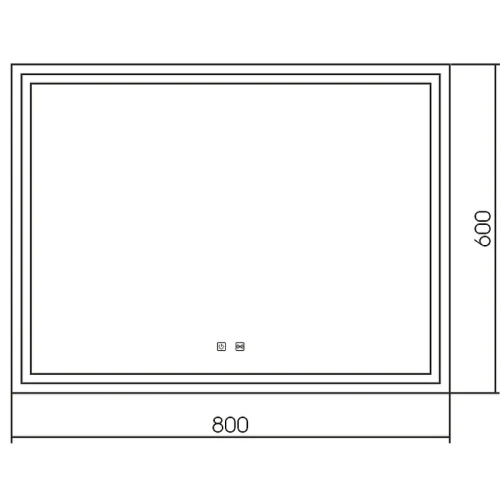 Зеркало Silver Mirrors Ливия-Р 60 LED-00002744 с подсветкой с сенсорным выключателем и диммером стекло