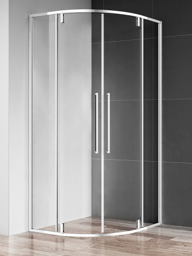 Душевой уголок AQUAme 80x80 AQM7101-8 профиль Хром стекло прозрачное