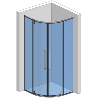 Душевой уголок AQUAme 80x80 AQM7101-8 профиль Хром стекло прозрачное