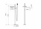 Смеситель для ванны Boheme Stick 129-CRCR Хром латунь на пол