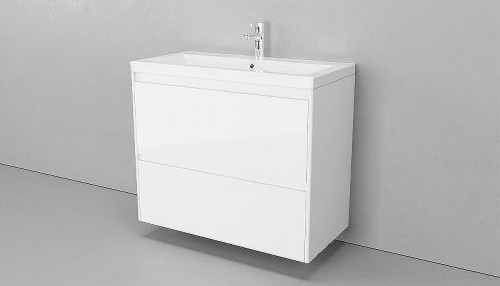 Тумба под раковину Velvex Klaufs 90 tpKLA.90.2Y.NEW-616.216 подвесная Белая