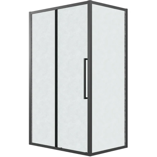Душевой уголок Grossman Cosmo 110х80 120.K33.02.1180.21.02 профиль Черный матовый стекло шиншилла