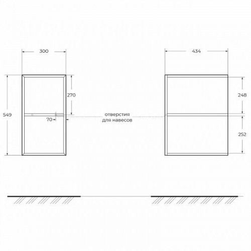 Полка Cezares Elettra 30 55529 Bianco opaco МДФ / ЛДСП