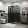 Душевой уголок Grossman Classic 130х80 120.K33.04.1380.21.10 профиль Черный матовый стекло тонированное