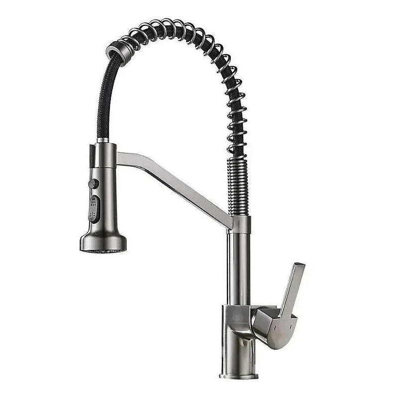 Смеситель для кухни Haiba HB73826-3 цвет Оружейная сталь