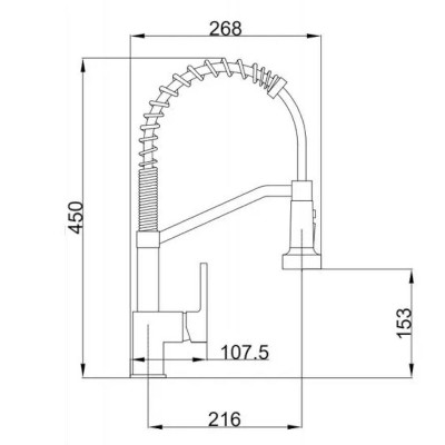 Смеситель для кухни Haiba HB73826-3 цвет Оружейная сталь