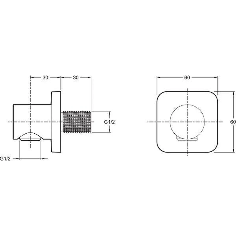 Шланговое подключение Jacob Delafon Modulo E8463-CP Хром