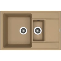 Кухонная мойка Florentina Липси-780К 20.250.D0780.306 Капучино искусственный камень (литьевой мрамор) встраиваемый