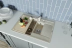 Кухонная мойка Florentina Липси-780К 20.250.D0780.306 Капучино искусственный камень (литьевой мрамор) встраиваемый
