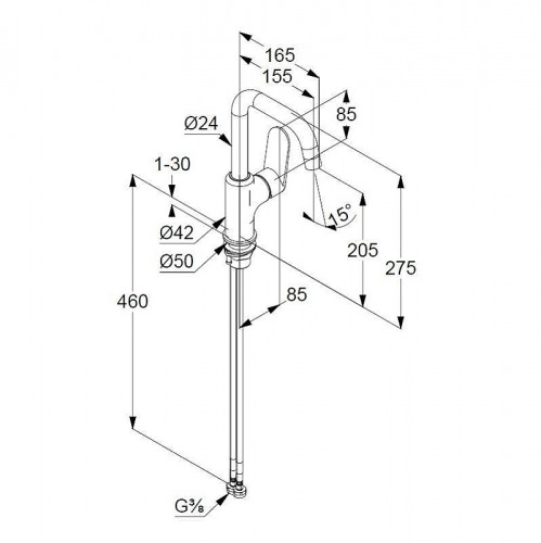 Смеситель для раковины Kludi X1 320280575 цвет Хром