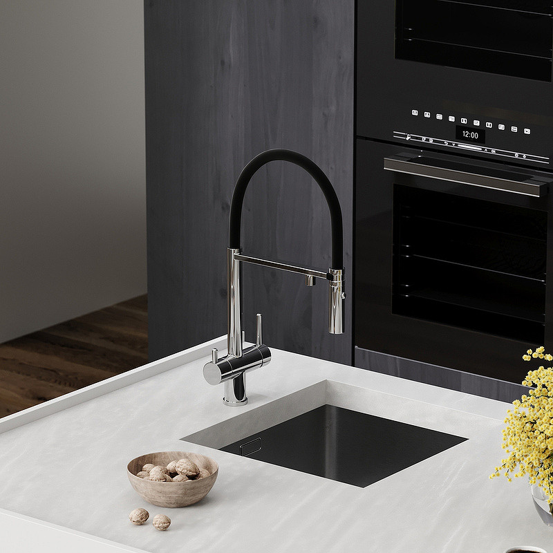 Смеситель для кухни Sancos Imola SC4010CH Хром Черный латунь