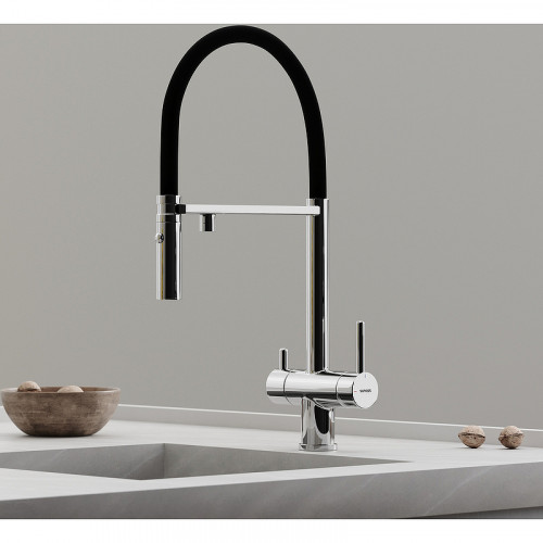 Смеситель для кухни Sancos Imola SC4010CH Хром Черный латунь