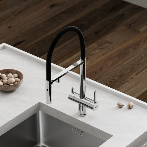 Смеситель для кухни Sancos Imola SC4010CH Хром Черный латунь