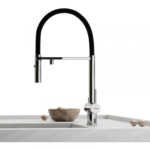 Смеситель для кухни Sancos Imola SC4010CH Хром Черный латунь