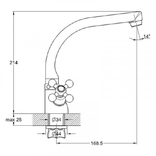 Смеситель для кухни G-Lauf QTZ4-D827 Хром