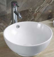 Раковина-чаша CeramaLux 38 9002 Белая фаянс накладная