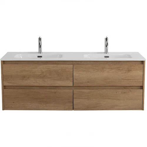 Тумба под раковину BelBagno Kraft 140 KRAFT-1400-4C-SO-2-RNN подвесная Rovere Nebrasca Nature МДФ / ЛДСП