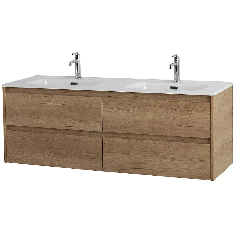 Тумба под раковину BelBagno Kraft 140 KRAFT-1400-4C-SO-2-RNN подвесная Rovere Nebrasca Nature МДФ / ЛДСП