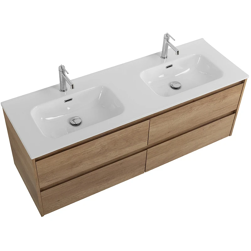 Тумба под раковину BelBagno Kraft 140 KRAFT-1400-4C-SO-2-RNN подвесная Rovere Nebrasca Nature МДФ / ЛДСП