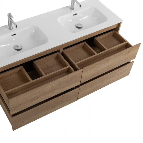 Тумба под раковину BelBagno Kraft 140 KRAFT-1400-4C-SO-2-RNN подвесная Rovere Nebrasca Nature МДФ / ЛДСП
