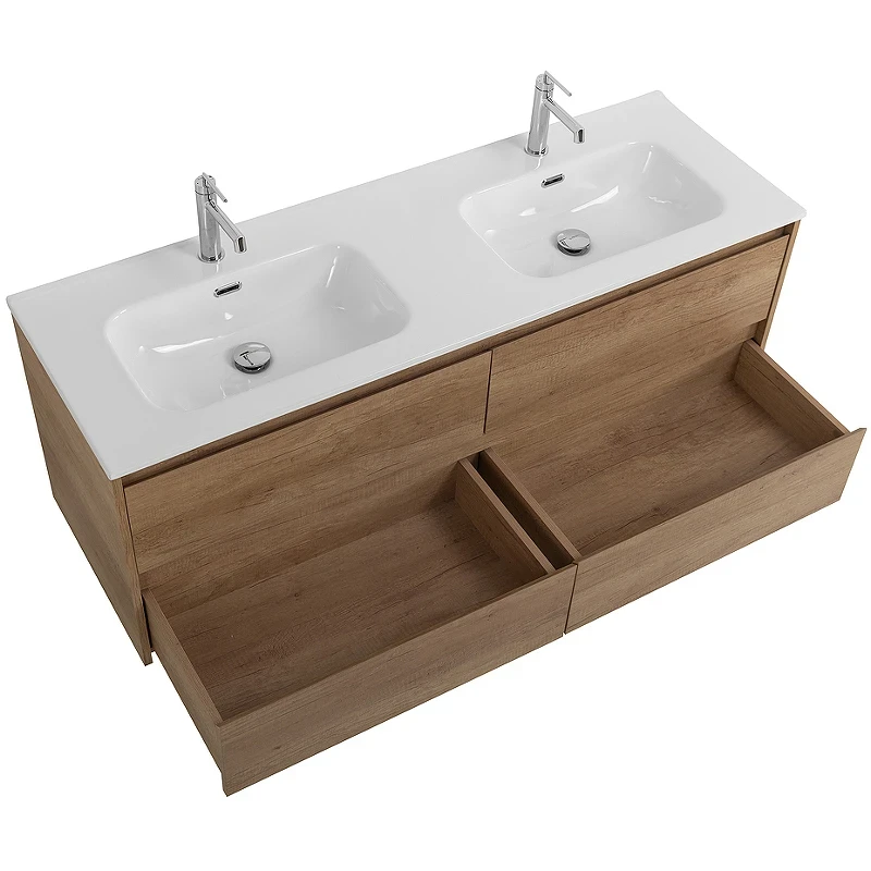 Тумба под раковину BelBagno Kraft 140 KRAFT-1400-4C-SO-2-RNN подвесная Rovere Nebrasca Nature МДФ / ЛДСП