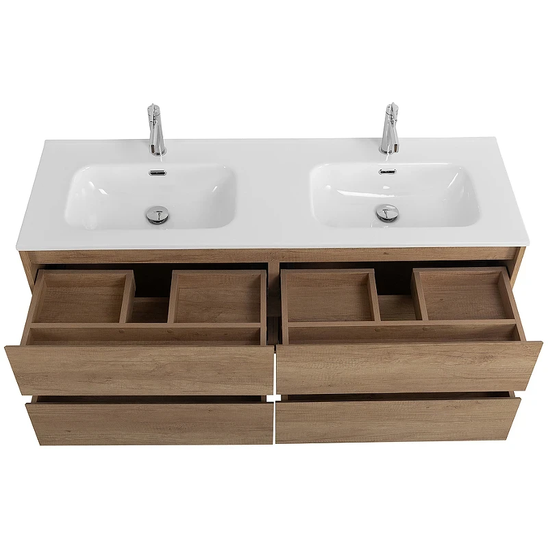 Тумба под раковину BelBagno Kraft 140 KRAFT-1400-4C-SO-2-RNN подвесная Rovere Nebrasca Nature МДФ / ЛДСП