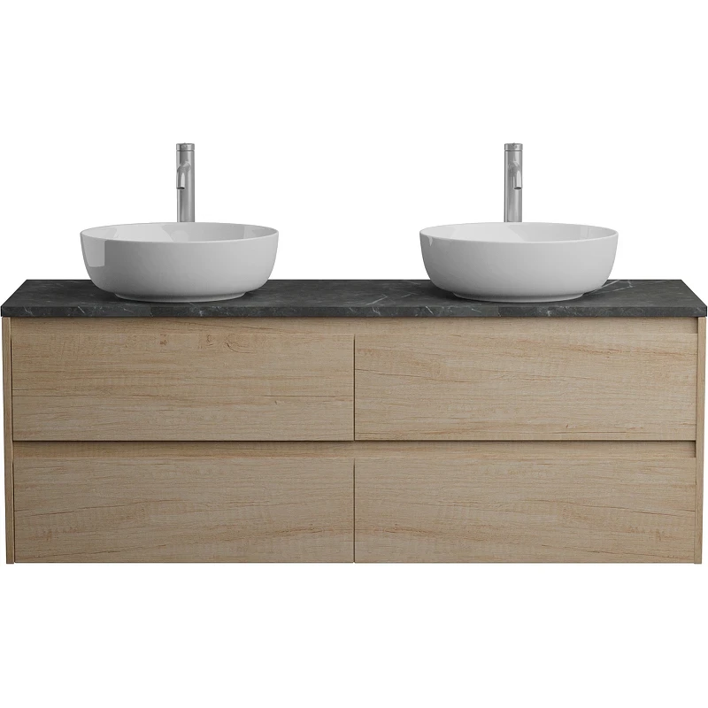 Тумба под раковину BelBagno Kraft 140 KRAFT-1400-4C-SO-2-RNN подвесная Rovere Nebrasca Nature МДФ / ЛДСП