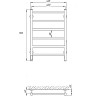 Электрический полотенцесушитель Laris Феличия ЧК6 400х600 L 73207587 Белый муар