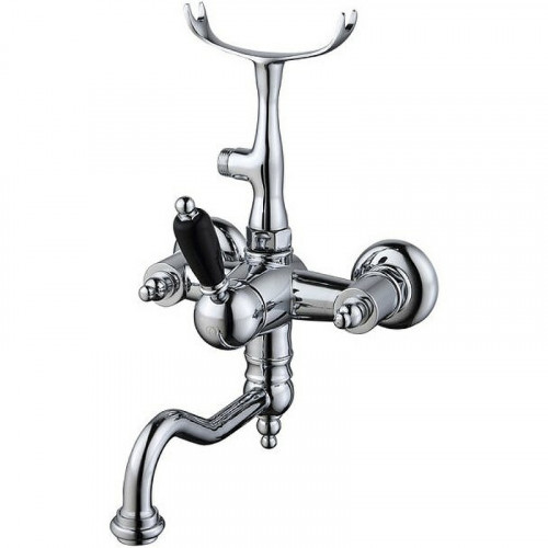 Смеситель для ванны Caprigo Adria-Uno Black Edition 02B-511-crm Хром латунь на стену