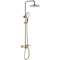 Душевая система Bronze de Luxe Icon 80112CG Золото матовое латунь на стену