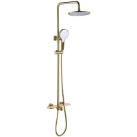 Душевая система Bronze de Luxe Icon 80112CG Золото матовое латунь на стену