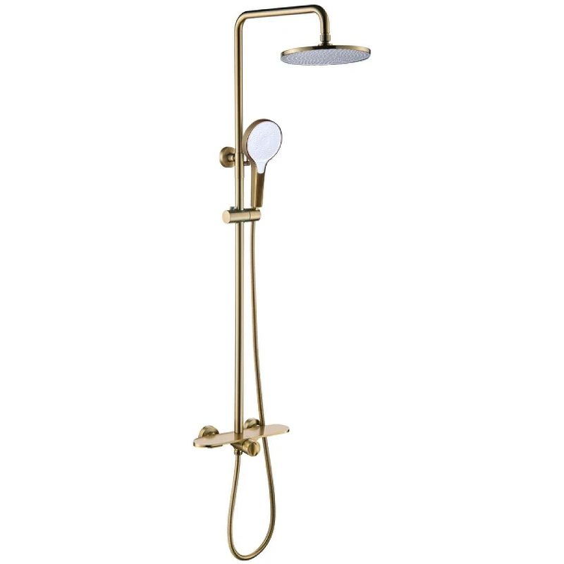 Душевая система Bronze de Luxe Icon 80112CG Золото матовое латунь на стену