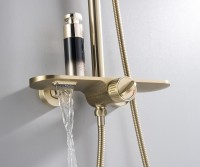 Душевая система Bronze de Luxe Icon 80112CG Золото матовое латунь на стену