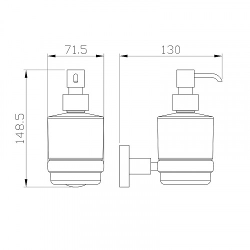 Дозатор жидкого мыла Wonzon &amp; Woghand Easy WW-8133 цвет Хром