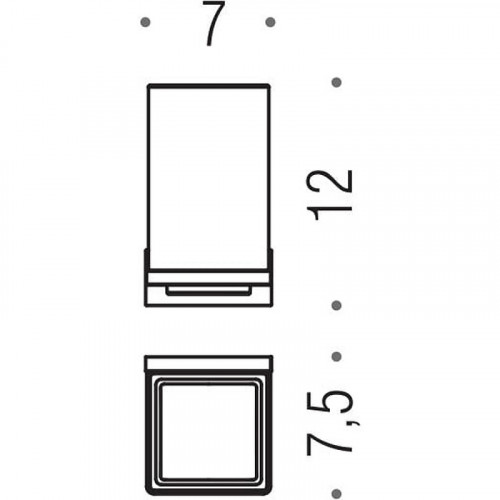 Стакан для зубных щеток Colombo Design Look B1602.NM-VAN Черный матовый