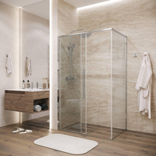 Душевая стенка Grossman Galaxy 100 200.K33.01.100.10.00 профиль Хром стекло прозрачное