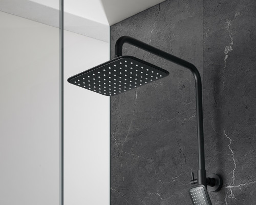 Душевая система Lemark Tropic LM7002BL Черный латунь на стену