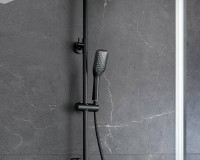 Душевая система Lemark Tropic LM7002BL Черный латунь на стену