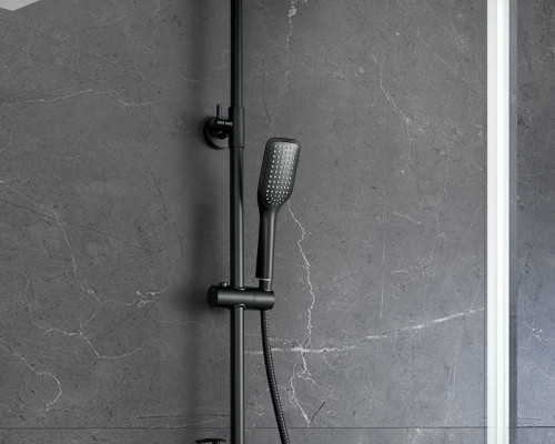 Душевая система Lemark Tropic LM7002BL Черный латунь на стену