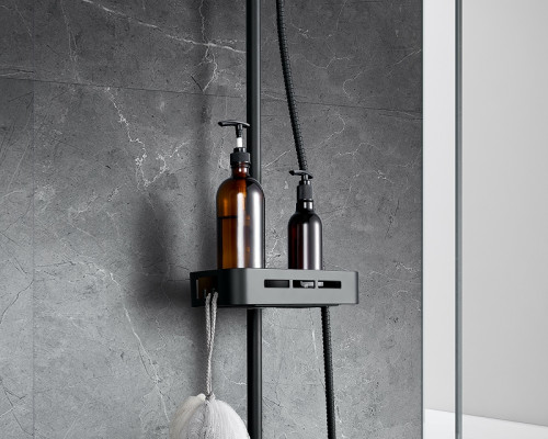 Душевая система Lemark Tropic LM7002BL Черный латунь на стену