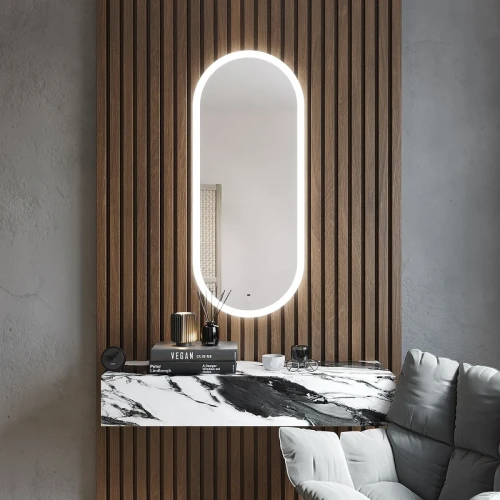 Зеркало Bond Oval  50x120 M41ZE-50120 с подсветкой с сенсорным выключателем стекло