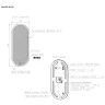 Зеркало Bond Oval 50x120 M41ZE-50120 с подсветкой с сенсорным выключателем стекло