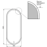 Зеркало Bond Oval 50x120 M41ZE-50120 с подсветкой с сенсорным выключателем стекло