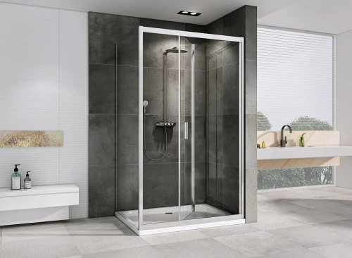 Душевой уголок Abber Sonnenstrand 120х75 AG07120-S75 профиль Хром стекло прозрачное