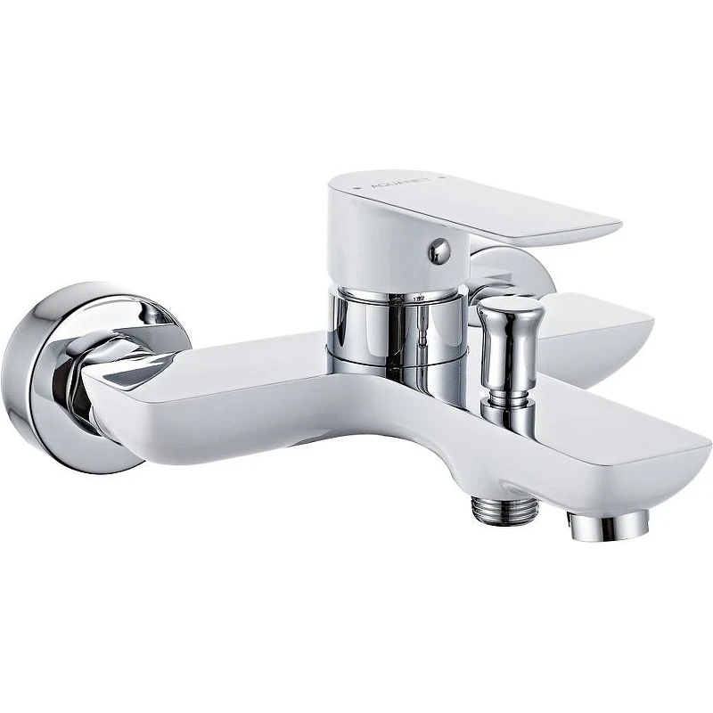 Смеситель для ванны Aquanet Arctic AF520-20СW 216776 Хром Белый латунь на стену