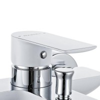 Смеситель для ванны Aquanet Arctic AF520-20СW 216776 Хром Белый латунь на стену