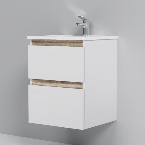 Тумба с раковиной AM.PM X-Joy 50 M85A-FHX0502WG-WCC0502WG подвесная цвет Белый